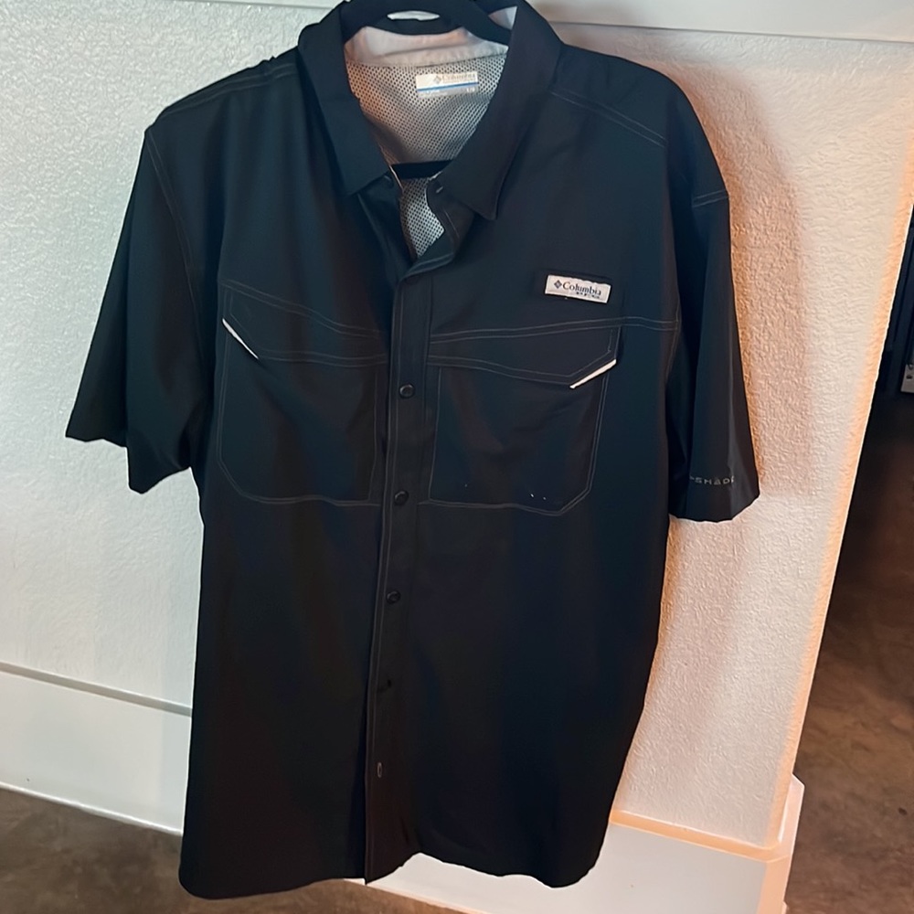 Mens black collared shirt